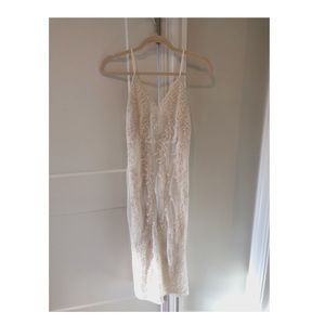 Alice + Olivia Embroidered Midi Dress